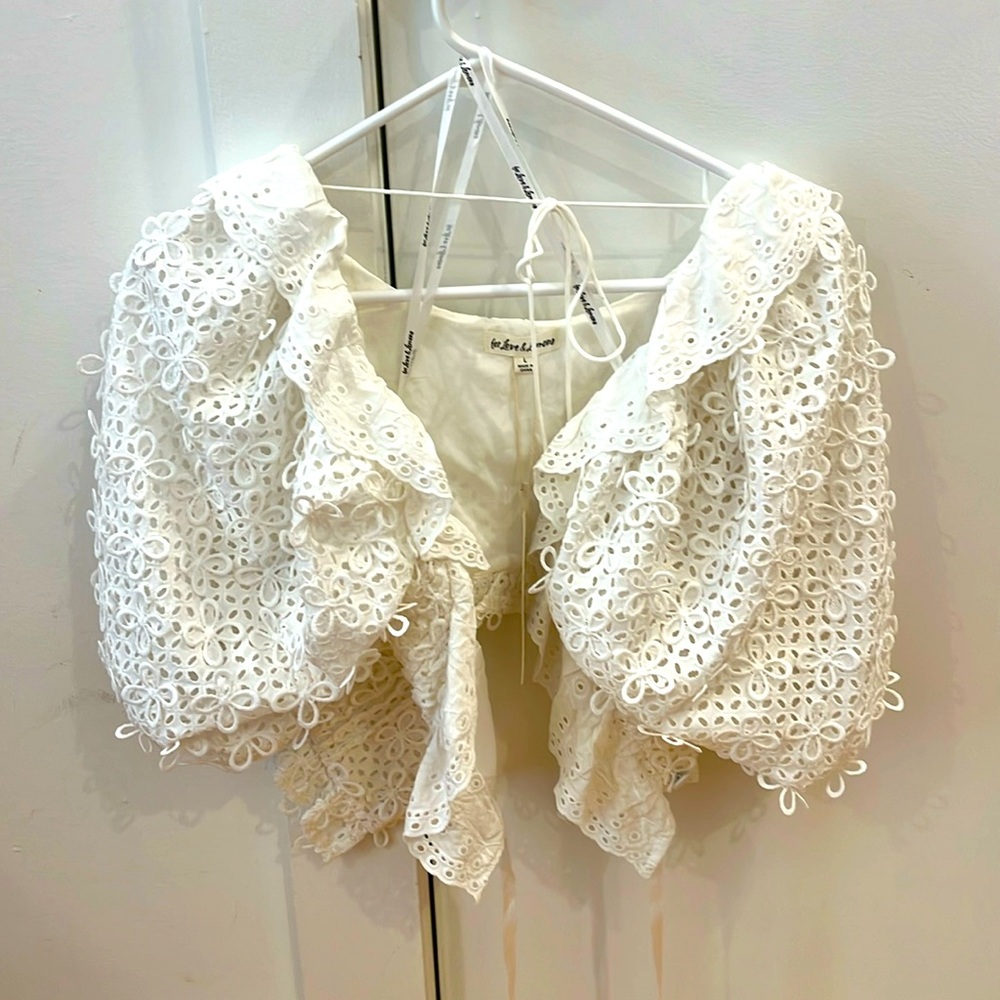 NWT For Love and Lemons Cassie Crop Top